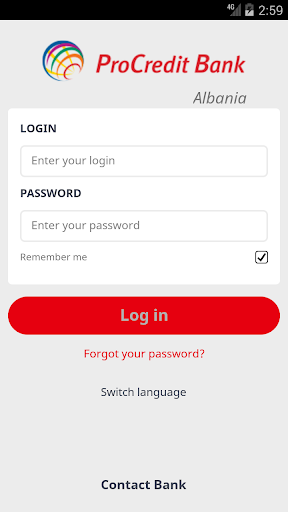Android application ProCredit m-banking Albania screenshort