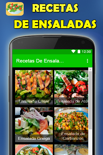 Android application Recetas de Ensaladas screenshort