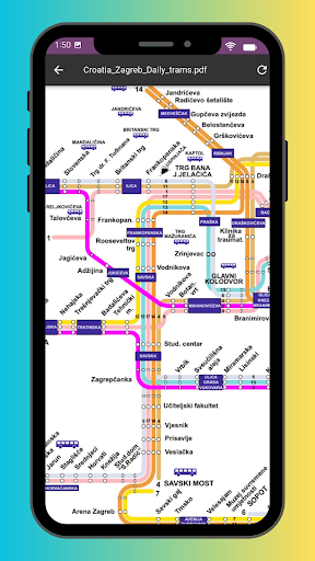 Zagreb tram Map 2024 Screen 3