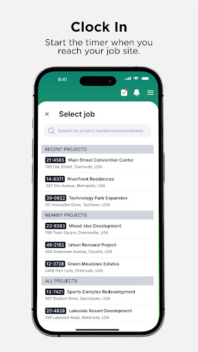 Android application Lumberfi Time Track & Payroll screenshort