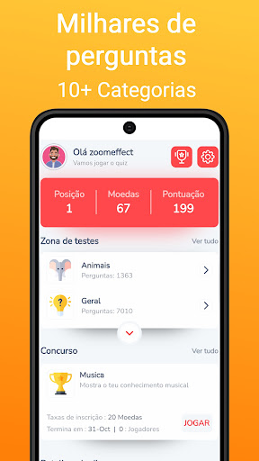 Android application Quiztopia screenshort