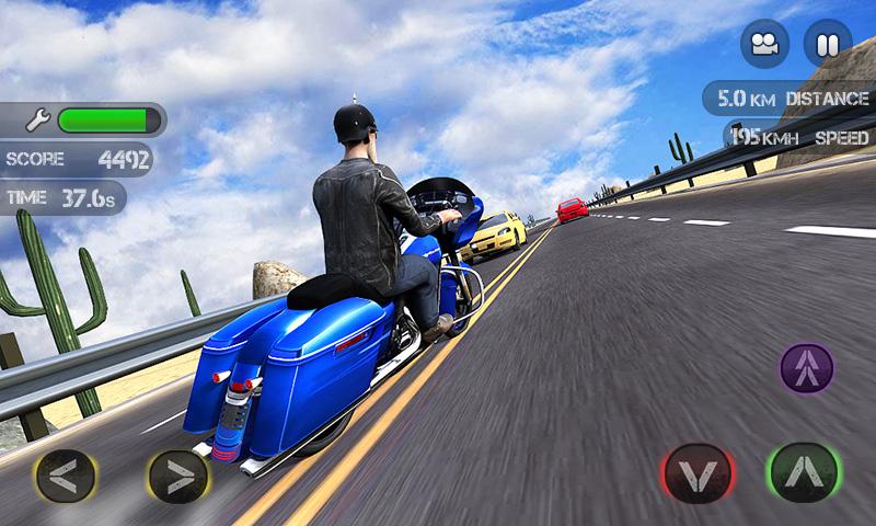 Android application Race the Traffic Moto screenshort