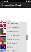 screenshot of Exchange Rate Widget