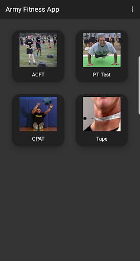 Android application Army Fitness App screenshort