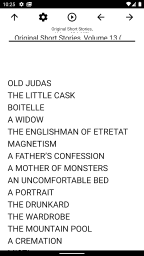 Android application Book, Original Short Stories, screenshort