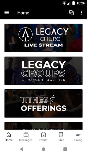 Android application Legacy Church Pensacola screenshort