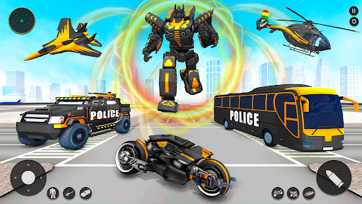 Police Bus Robot Car Games Screen 2