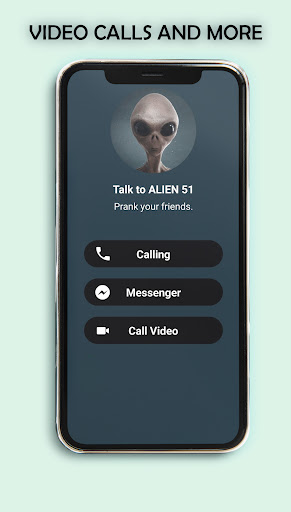 Android application Alien Fake Video Call App screenshort