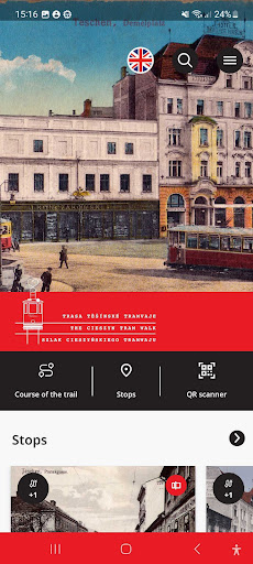 Android application The Cieszyn Tram Walk screenshort
