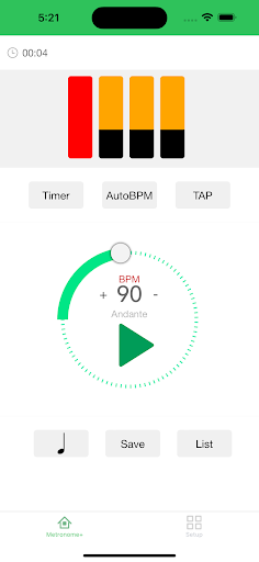 Android application Metronme Plus screenshort