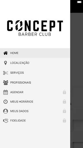 Concept Barber Club Screen 2
