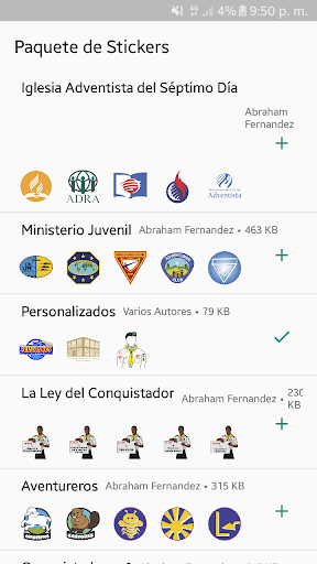 Android application IASD - Stickers screenshort