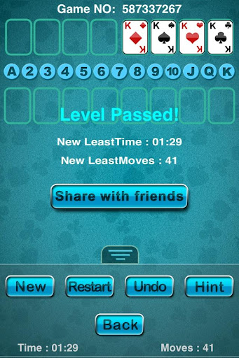 FreeCell Screen 2