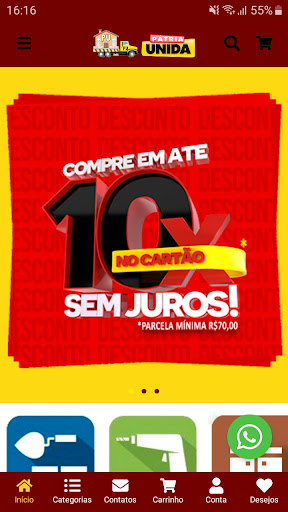 Android application Patria Unida Materiais screenshort