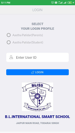 BLISS School App Screen 3