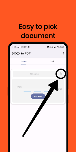 Docx to PDF Converter Screen 2