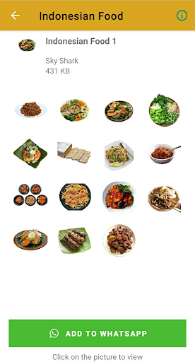 Indonesian Food Stickers Screen 2