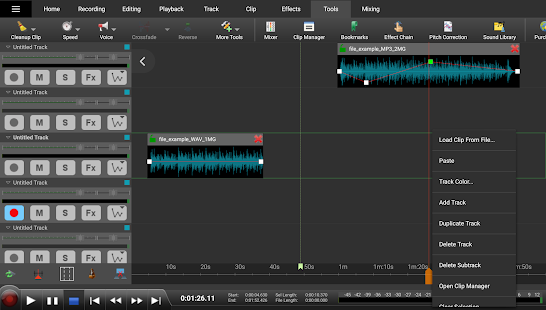 MixPad Multitrack Mixer Screenshot