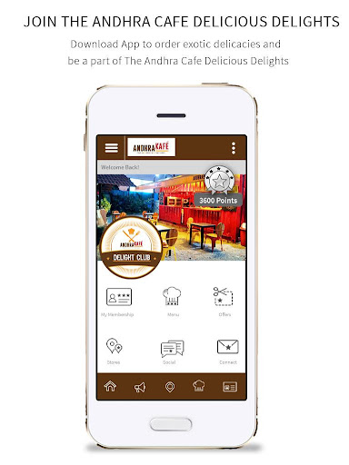 Android application Andhra Cafe Delight Club screenshort