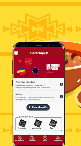 Android application A la cartapp | Domicilios screenshort