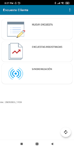 Android application Encuesta Satisfacción screenshort