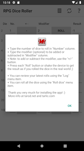 RPG Dice Roller Screen 3