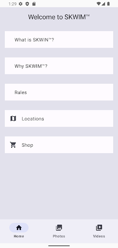 Android application SKWIM screenshort