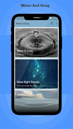 Android application Water and Gong Sounds screenshort
