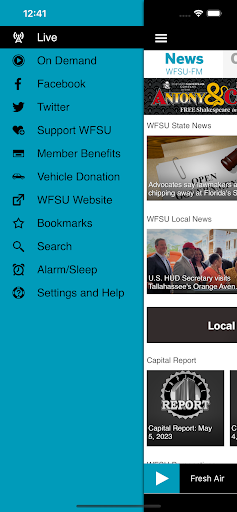 WFSU Public Radio App Screen 3