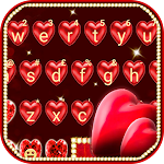 Red Love Heart Keyboard Theme Apk