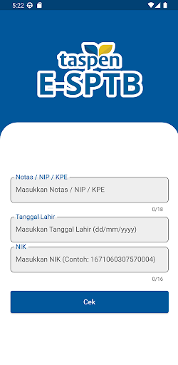 Android application TASPEN E-SPTB screenshort