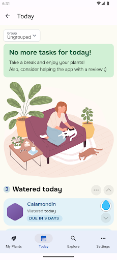 Android application Plant Water Tracker - Ploi screenshort