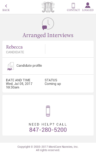 MoniCare Client Screen 3
