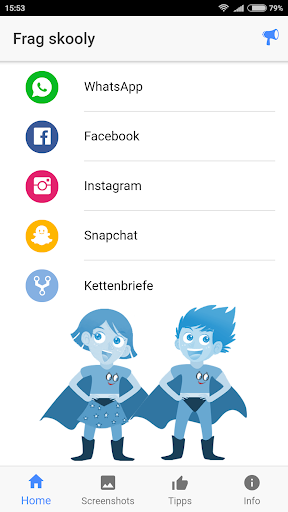 Android application Frag skooly - Wegweiser für So screenshort