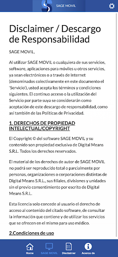 SAGE MOVIL Screen 2