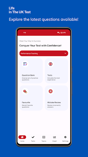 Android application Practice Life in UK Test App screenshort