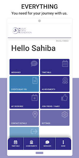 Android application Muslim Sports Foundation screenshort