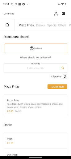 Goodfellas Takeaway Screen 3