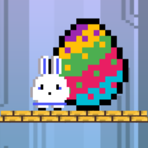 Rabbit find Easter Eggs: Bunny logo