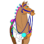 Horse Color by Number - Adult Coloring Book pages