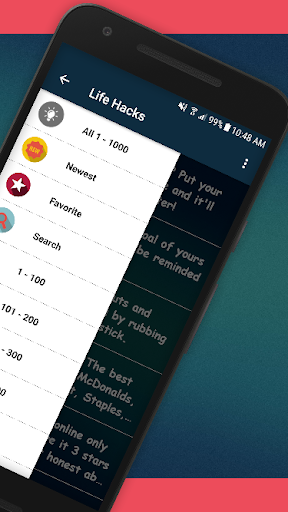 Android application Life Hacks screenshort
