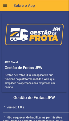 Gestão de Frotas JFW Screen 3