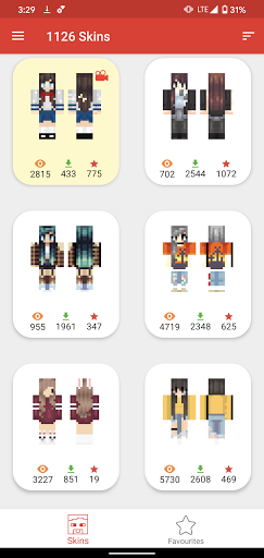 Android application Girl Skins screenshort