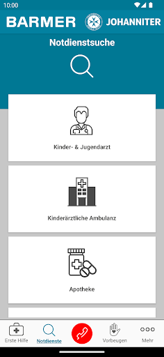 Kindernotfall-App screenshot 1