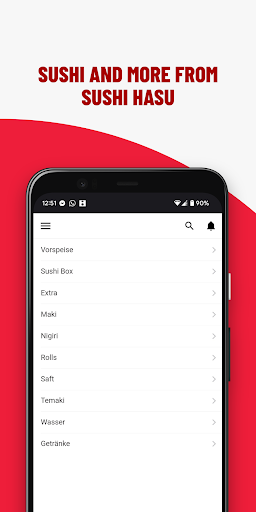 Android application Sushi Hasu screenshort