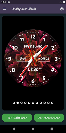 Neon Clock Live Wallpapers Screen 2