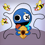 Save the Rainbow Blue Monster
