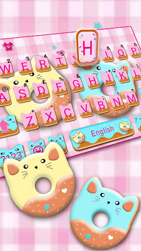 Android application Kitty Cat Donuts Keyboard Them screenshort