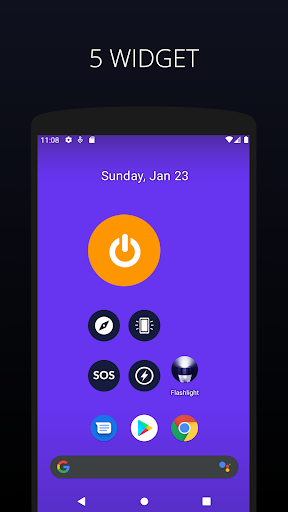 Flashlight | Widget, Compass Screen 3