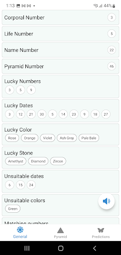Numerology Lite Screen 2